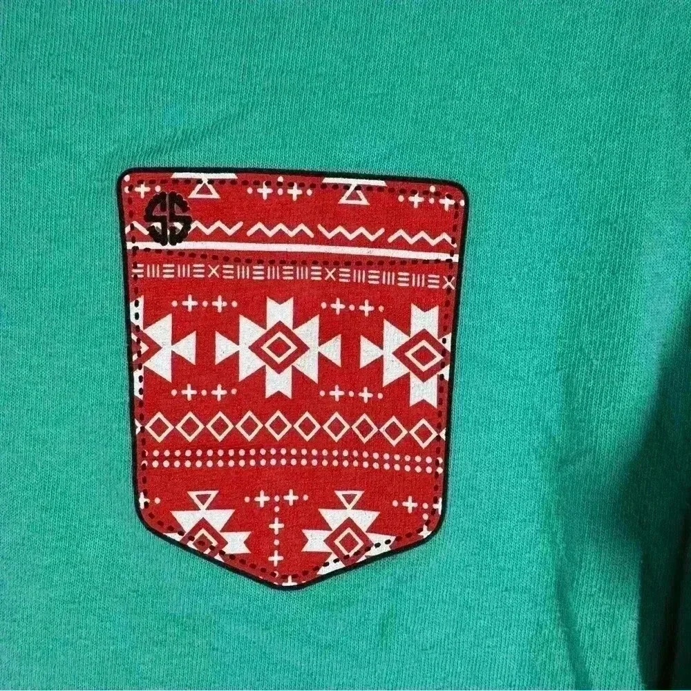 Simply Southern Rockin Around The Christmas Tree Top Long Sleeve Youth M - Picture 6 of 7